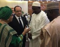 Adama Barrow also met with President Hollande and Sirleaf in Mali