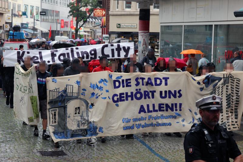 Kiel: Demo für Wagenplatz 5