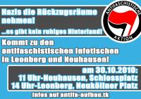 Flyer für die antifaschistischen Infotische am 30.10.2010