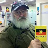 Ray Jackson, with an Aboriginal passport.