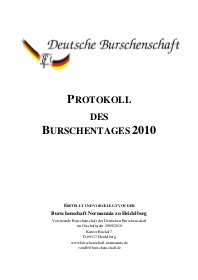 Protokoll „Burschentag“ 2010