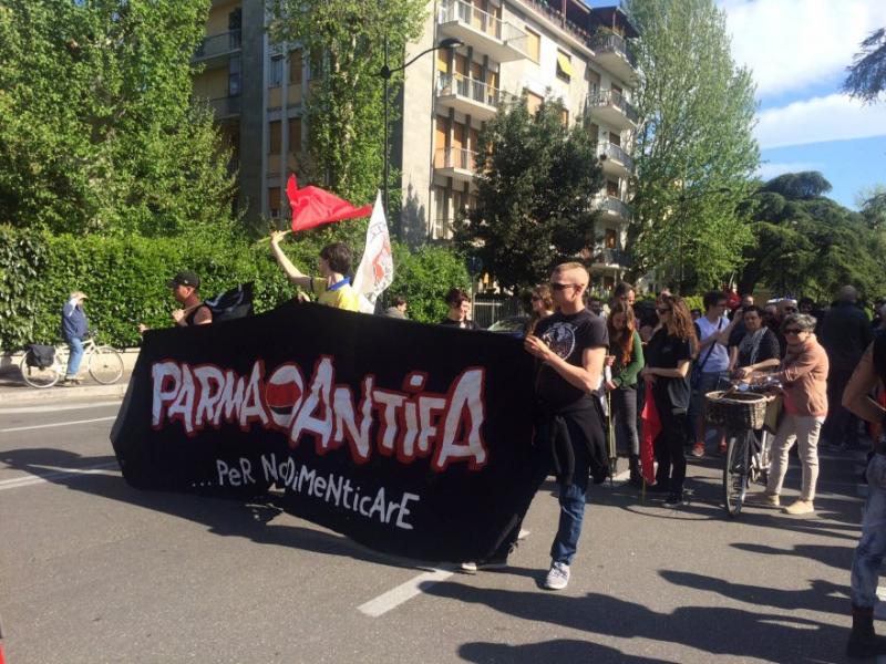 antifaschistische Demonstration in Parma am 16.04.2016 (Foto racas)