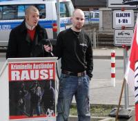 Lasse Krüger als Redner auf einem Naziaufmarsch