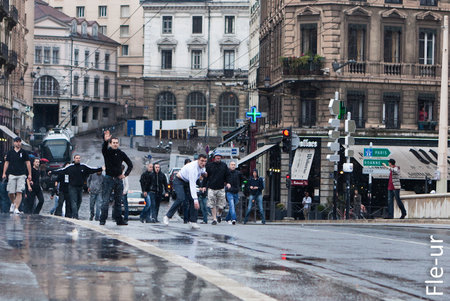 Lyon Nazis auf der Brücke