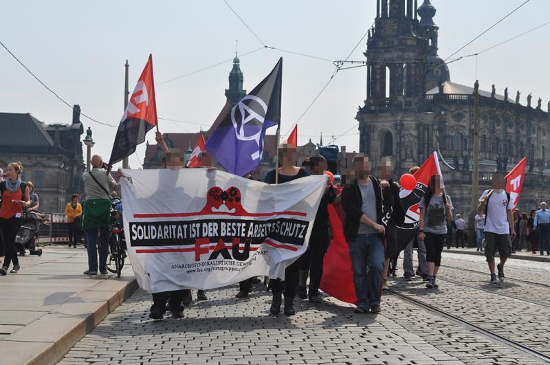 Demo auf Augustusbrücke