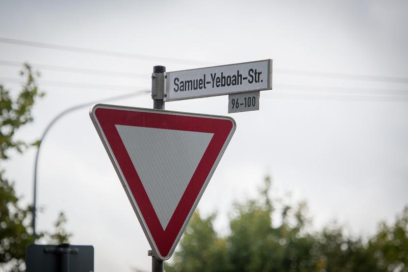 Samuel-Yeboah-Straße in Saarlouis-Fraulautern.