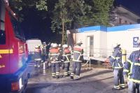 Die Feuerwehr löschte das Feuer