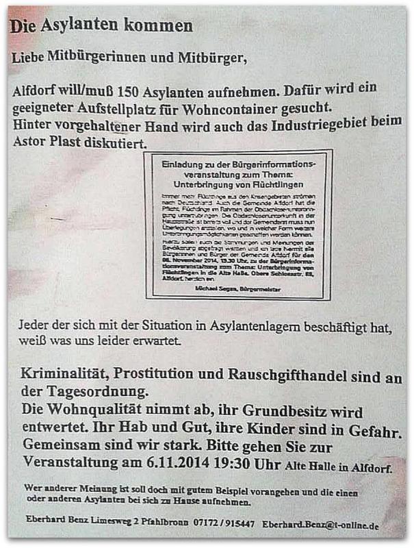 Alfdorf - Die Asylanten kommen