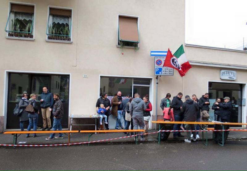 Einweihung des CasaPound Sitz LaMax in Bolzano am 09.04.2016