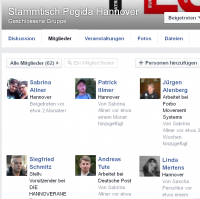 Screenshot 1 "Stammtisch Pegida Hannover"