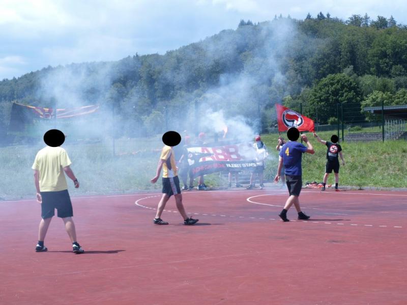 Pyroeinlage der Ultras vom ABBS