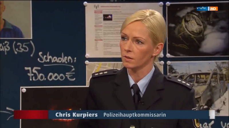 Polizeihauptkommissarin Chris Kurpiers bei Kripo Live (MDR)