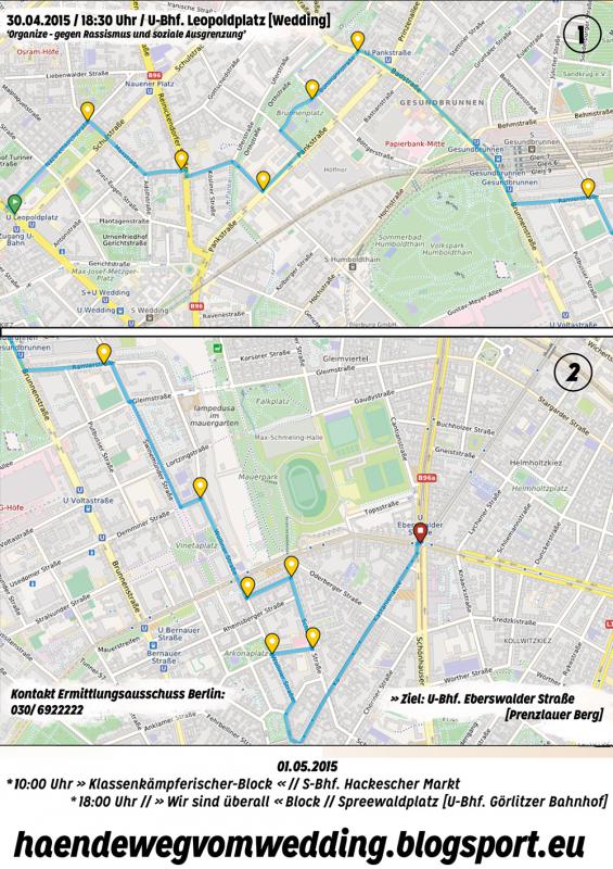 [Berlin-Wedding] Antikapitalistische Demonstration am 30.04. - Karte