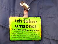 Schild: Ich fahre umsonst