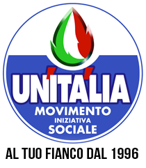 Logo von Unitalia (mit der Fiamma,die den Geist Mussolinis symbolisiert)
