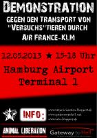 Demo gegen den Transport von „Versuchs“tieren