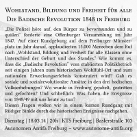 Flyer zur 1848-Veranstaltung am 18. März 2014 in der KTS Freiburg