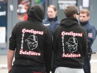 Teilnehmer der Hogesa-Demo am Samstag in Hannover
