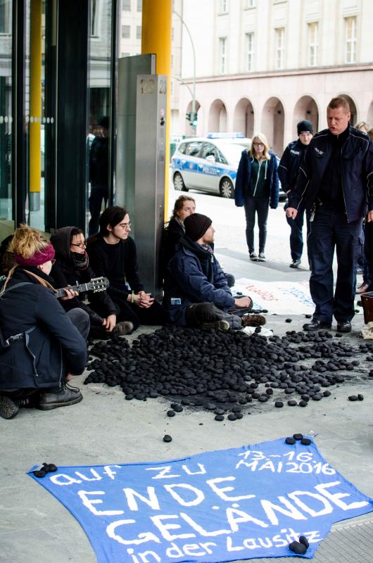 Blockade des Vattenfall-Besucherzentrums