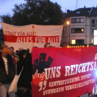 Kurze aber lautstarke Demo zum Gala Ort