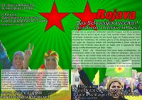 Rojava Flyer Vorder- und Hinterseite