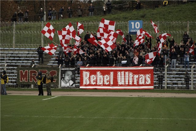 Minsker Partizan Fans beim Spiel gegen Borisov