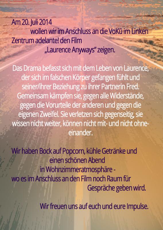 Queerfeministischer Filmabend - Rückseite