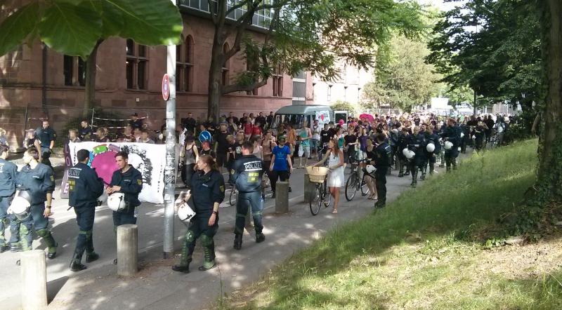 Demo in der Rempartstraße