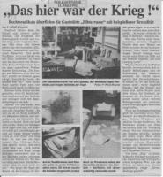 "Das hier war der Krieg!"