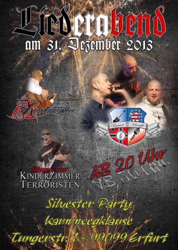 Rechtsrock Konzert am 31.12.2013 in Erfurt