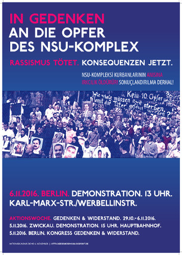 In Gedenken an die Opfer des NSU-Komplex