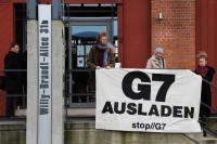 Protest vor der Bürgerschaftssitzung