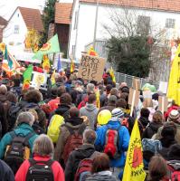 Anti-Atom-Demo durch Berg