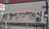 Das Viertel hat sich schick gemacht: »AfD Stoppen!« 