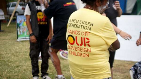 Aboriginal protesters in Canberra - 2