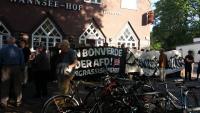 Blockade vor dem Biergarten des BonVerde