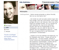 Ida Ansorge auf Facebook: "Als FreundIn entfernen"