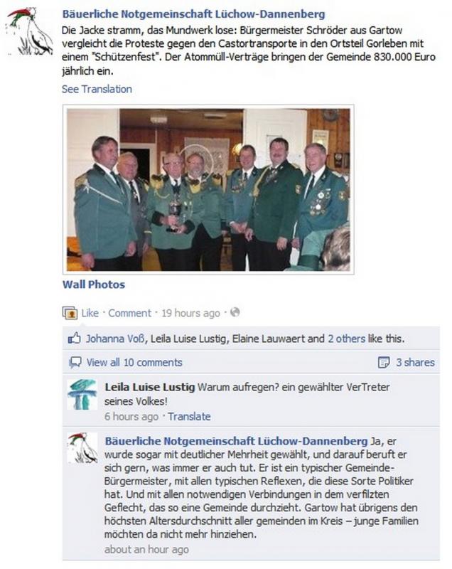 Bäuerliche Notgemeinschaft auf Facebook