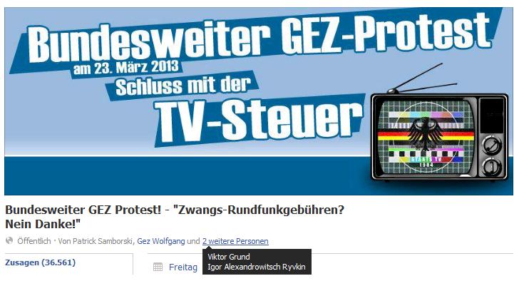 Anti-GEZ-Demo mit Igor Ryvkin, PdV und NPD