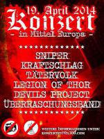 1. Flyer zum Nazikonzert am 19.04.2014 in Mitteleuropa