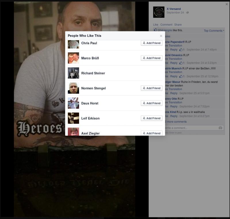 Normen Stengel „liked“ den Neonazi Ian Stuart und die RechtsRockBand „Skrewdriver“