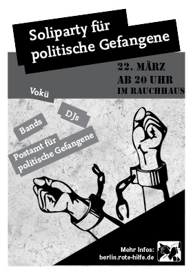 Rote Hilfe Berlin-Soliparty am 22. März 2014