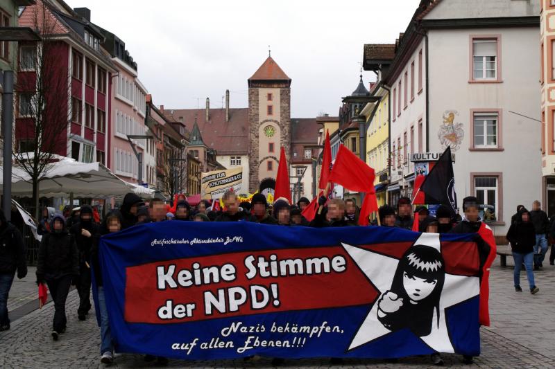 Antifa-Demo in der Villinger Innenstadt