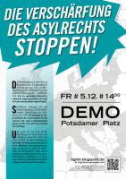 Demo gegen Asylrechtsverschärfung