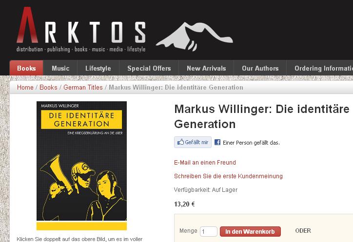 Willinger, Markus (Buch bei Arktos)