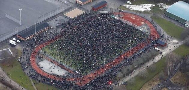 Antifaschistische Demonstration am 15. Dezember 2013 in Stockholm :