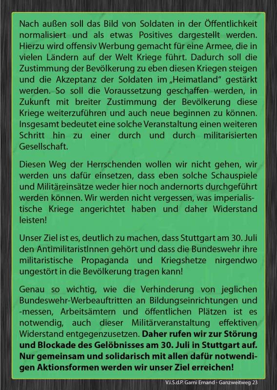 Flyer - Rückseite