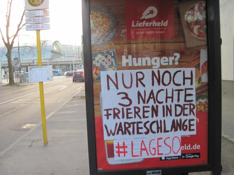 Hunger? Nur noch 3 Nächte frieren in der Warteschlange #Lageso