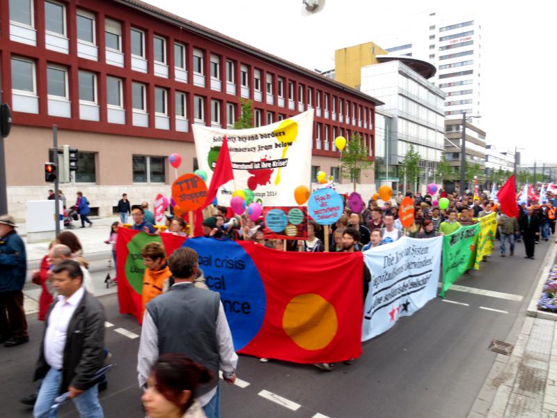 1.Mai 2014 Antikapitalistischer Block auf der Allee