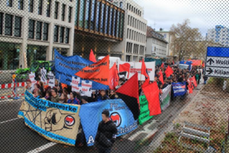 Antifa- Block auf der Demo gegen NSU, Rassismus und VS Heilbronn 2013